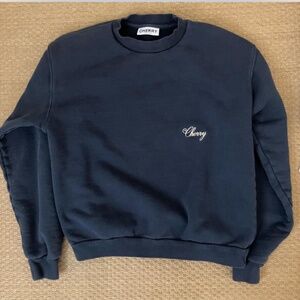 LIKE NEW CHERRY Los Angeles embroidered logo sweater sweatshirt navy